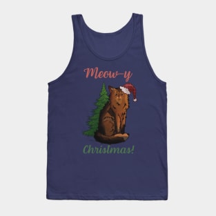 Meow-y Christmas! - Somali Cat Tank Top